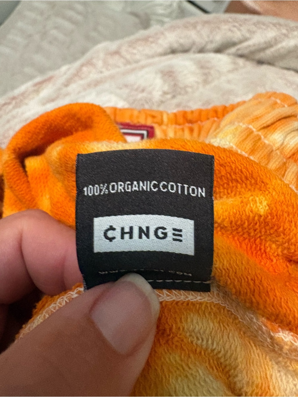 CHNGE Orange Tie-Dye Sweat Shorts - Picture 5 of 5